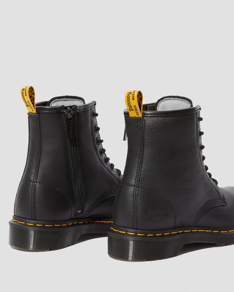 Botas De Trabajo Dr Martens Maple Zip Newark Steel Puntera Mujer Negros | MX 398TCE